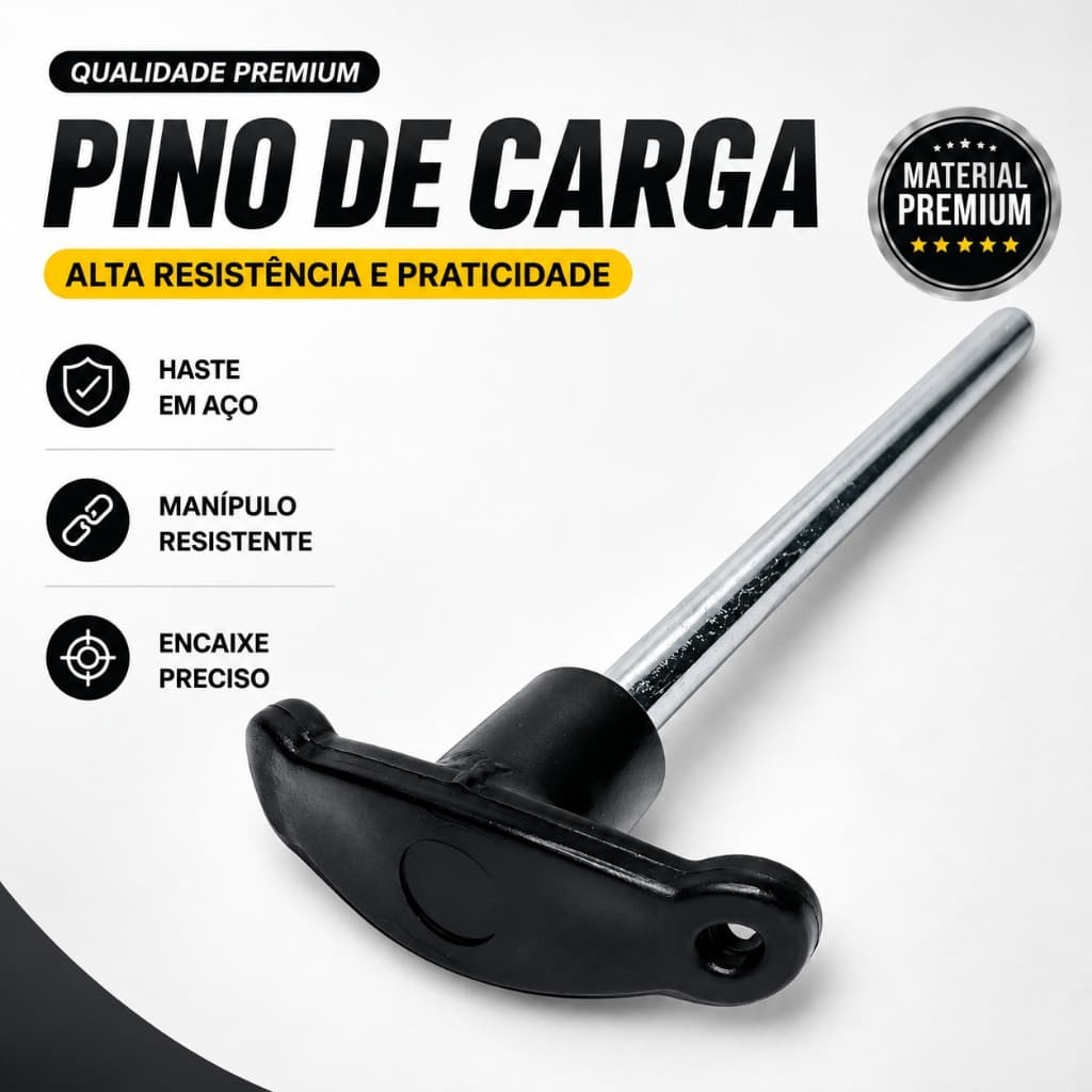 Kit 8 Pino De Carga Aço 5/16 X 130MM Preto Aparelhos Academia Musculação