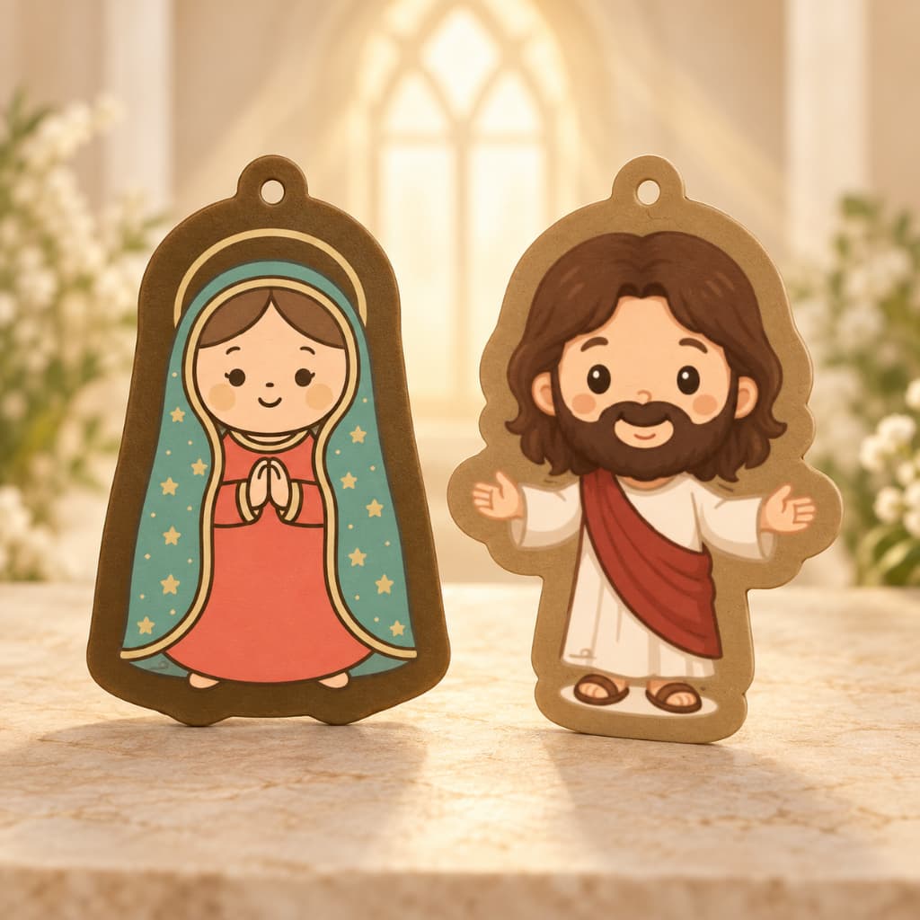 KIT 5/10/15 UNIDADES DE AROMATIZANTES PARA CARRO e AMBIENTE- Jesus e Maria - BARATÃO