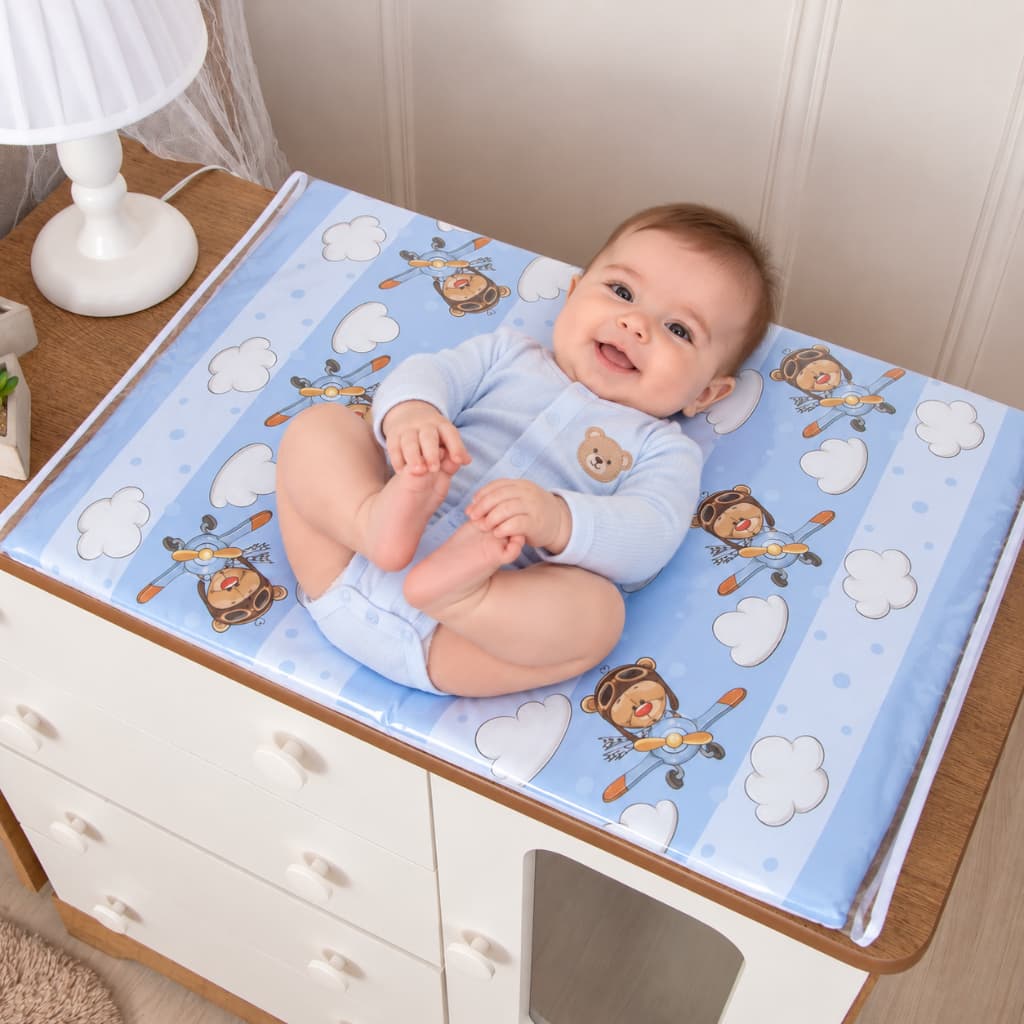 Trocador De Bebê C/plástico Infantil Quarto Enxoval de bebe Roupa de Bebe