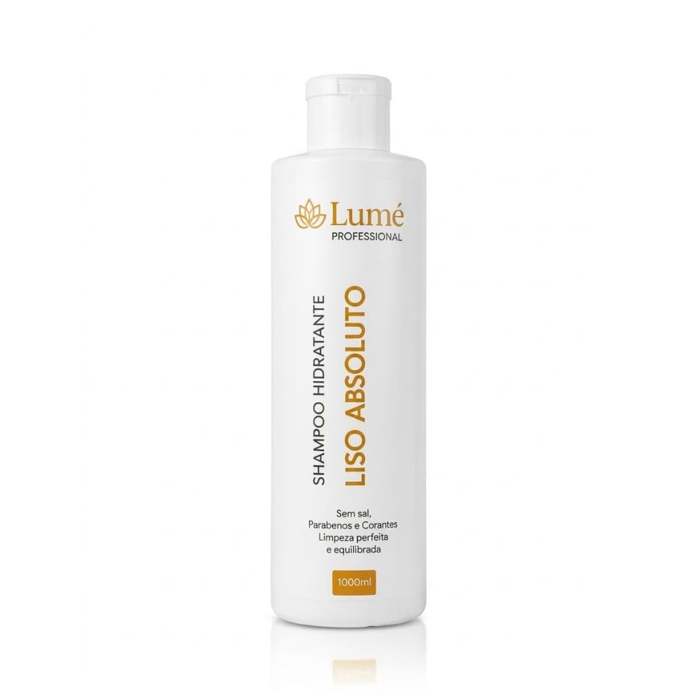 Shampoo Hidratante Liso Absoluto 1000ml (1 Litro) - Lumé Professional Original