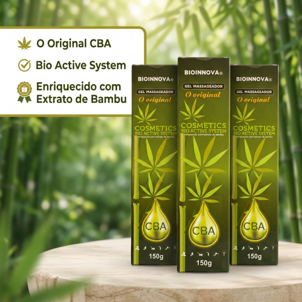 Kit 3 Gel Massageador BioInnova CBA 150g Alívio Muscular Relaxante Corpo Massagem Terapêutica Pós Treino
