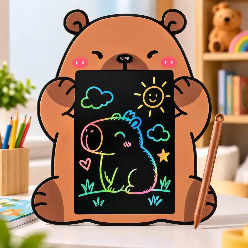 Lousa Magica Capivara Tablet Brinquedo Infantil desenho colorida menina e menino educativo criança