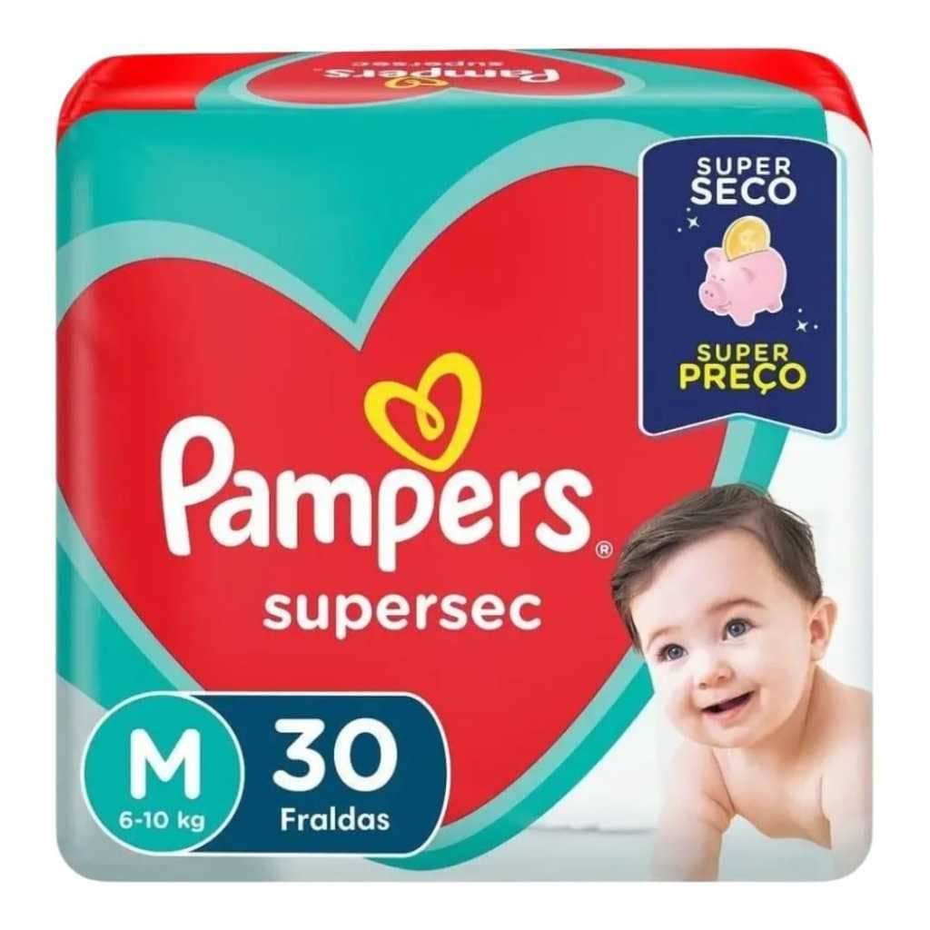 Fralda Pampers SuperSequinha Tamanho M – 30 Unidades