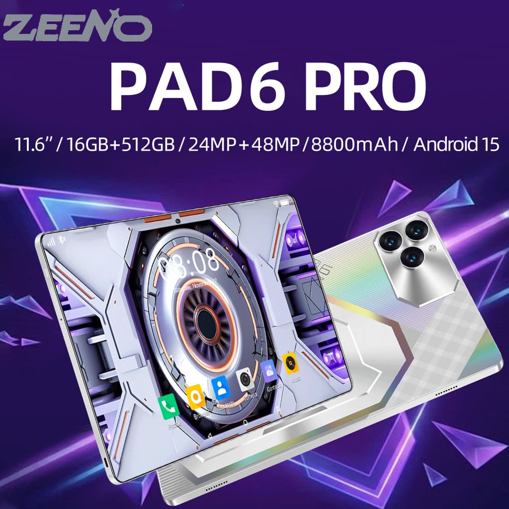 Tablet Pad6 Pro 11.6 polegadas 16GB+512GB Câmera 24MP+48MP Android 15 8800mAh