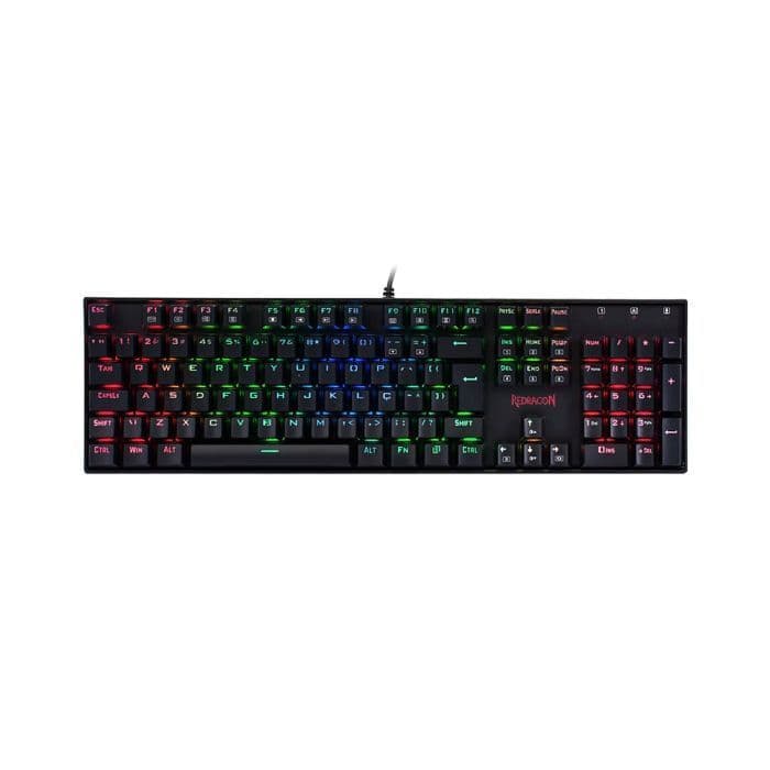 Teclado Mecânico Gamer Redragon Mitra K551RGB-1 Switch Marrom c/Fio ABNT2 Preto