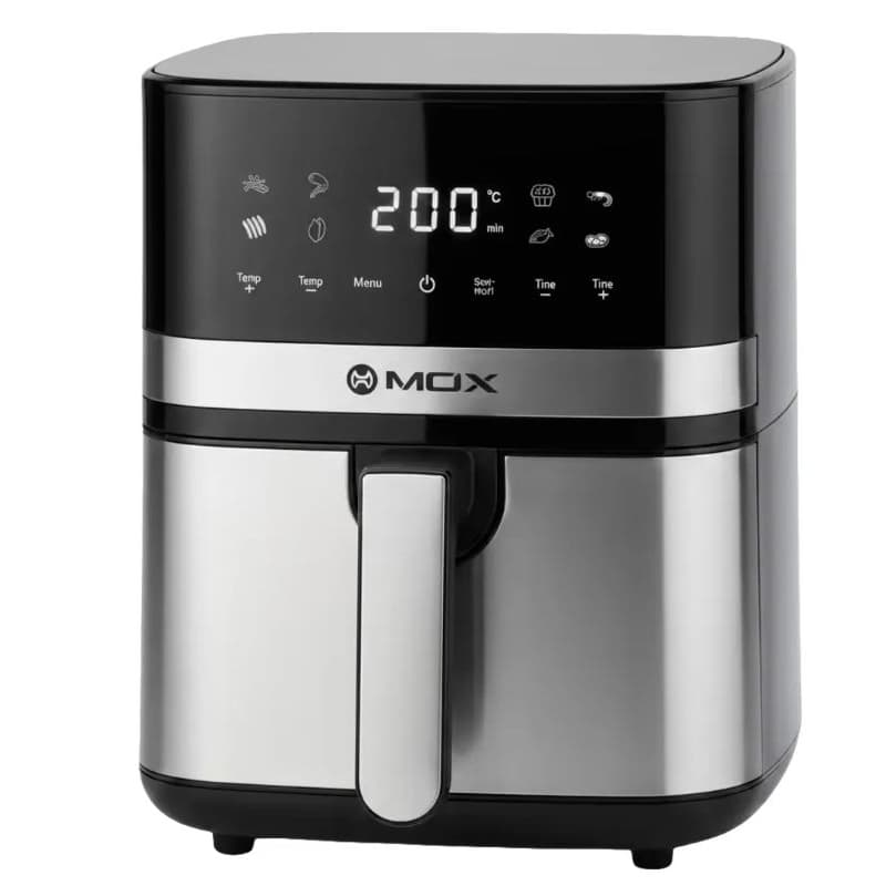 Fritadeira Elétrica AirFryer Mox 5L 1800W Digital Sem Óleo 220V - Prata/Inox (MO-AF168)