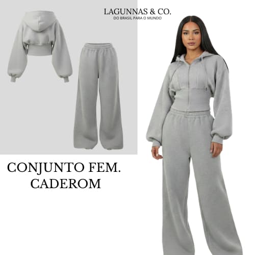 CASACO E BLUSA FEMENINA CONJUNTO MOLETOM , DESING