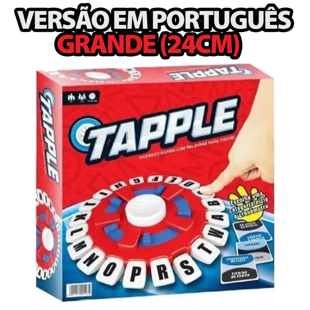 Tabuleiro de jogos de letras de 24 cm, com temporizador, versão em português, jogo de mesa divertido para família