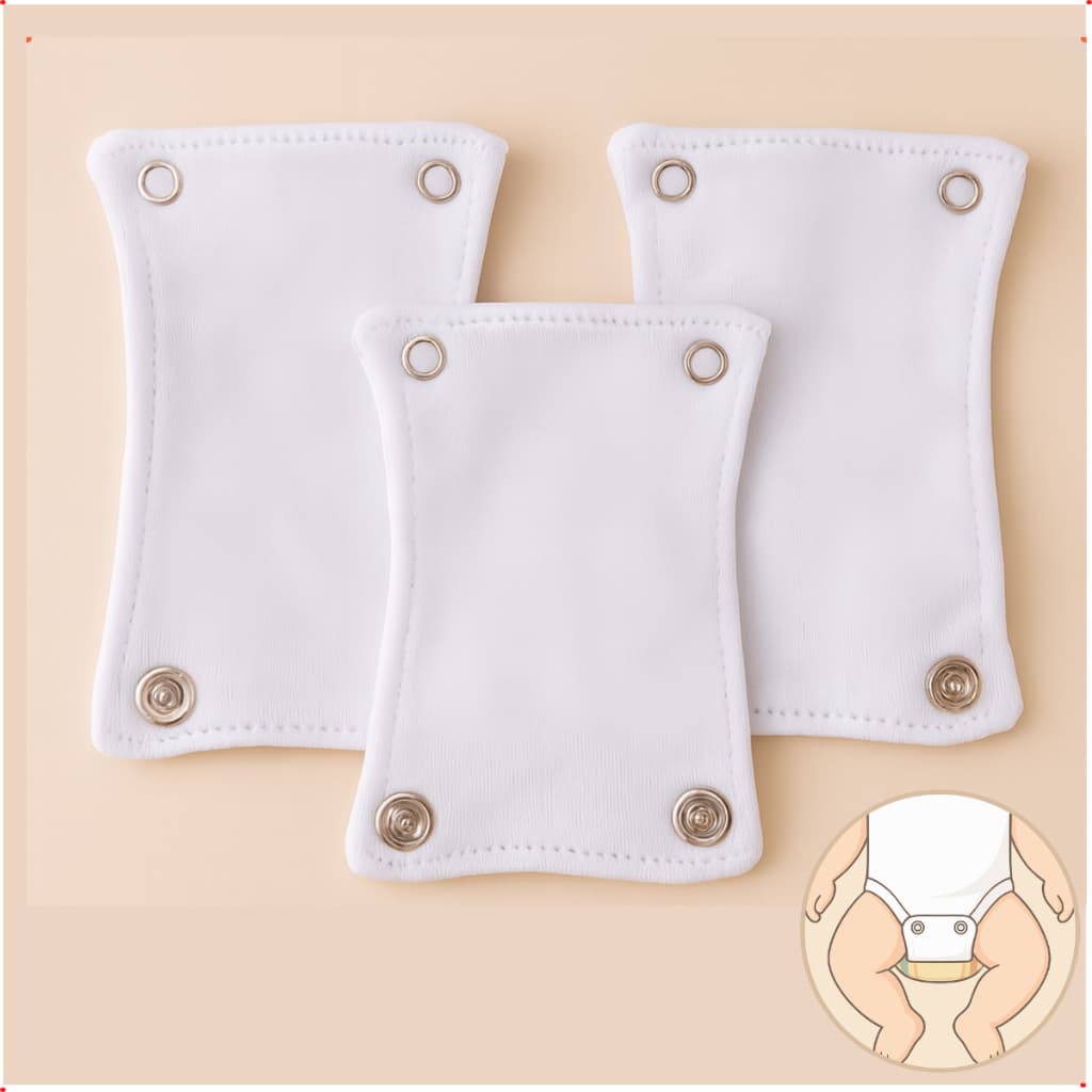 Kit Extensor de body bebê prolongador botões de pressão- 3 unidades enxoval do bebê