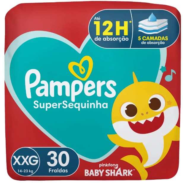 Fraldas Descartáveis Pampers Supersec XXG com 30 Unidades