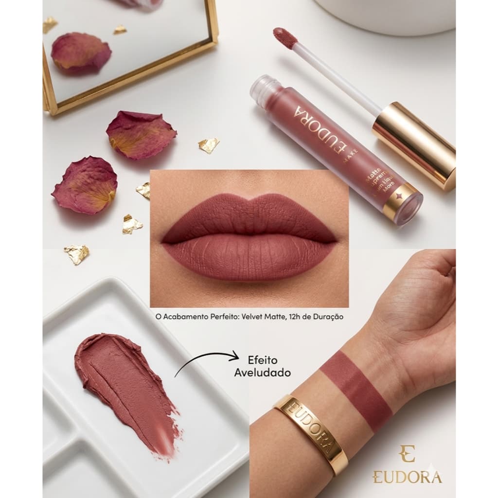 Batom Liquido  Matte Supreme Marrom Precioso Eudora Make 4ml