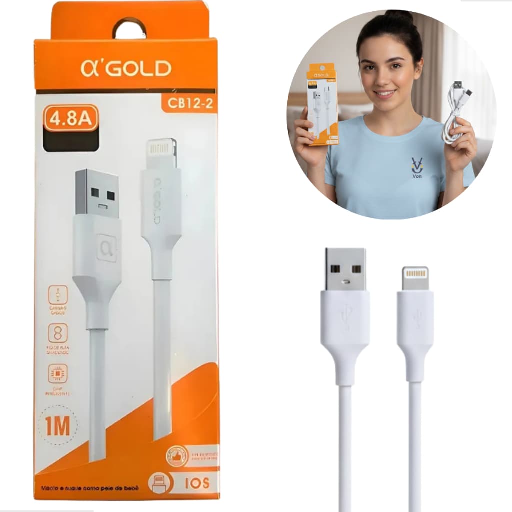 Cabo Tipo C Carregador Rápido Dados Usb Celular Anatel Ios