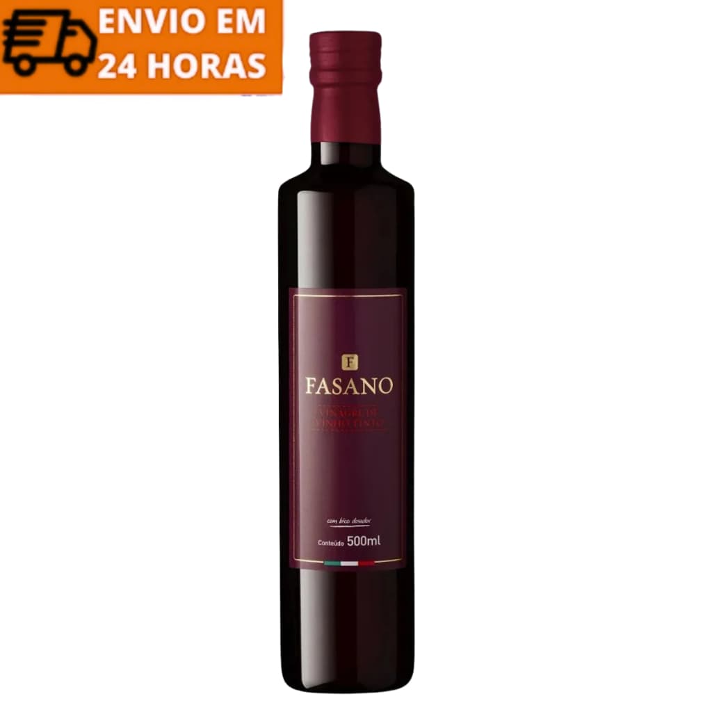 Vinagre Vinho Tinto Fasano Importado Italia Premium 500 ml