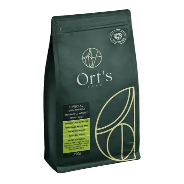 Café Especial Ort's Café 100% Arábica - Mundo Novo em grãos 250g