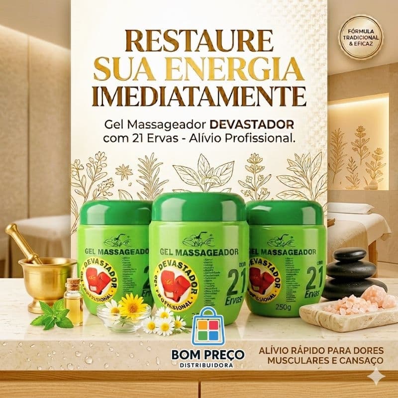 Kit 2 Gel Massageador 21 Ervas Belkit 250g