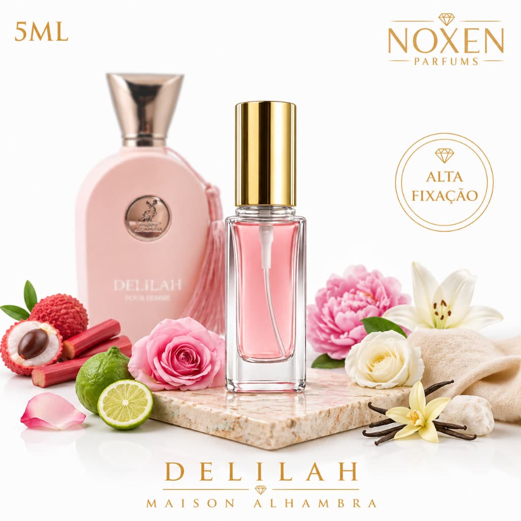 Perfume Feminino 5ml Premium Vidro Spray Delilah Elegante Importado