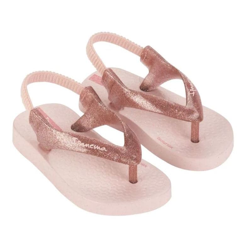 Chinelo Baby Menina Ipanema Glitter - Sandália Feminino Bebê Antiderrapante Confortável