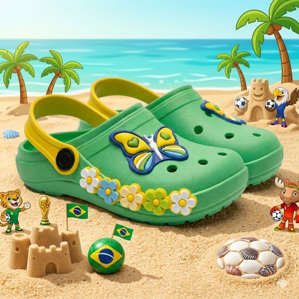 calçado emborrachado infantil leve e confortavel.
