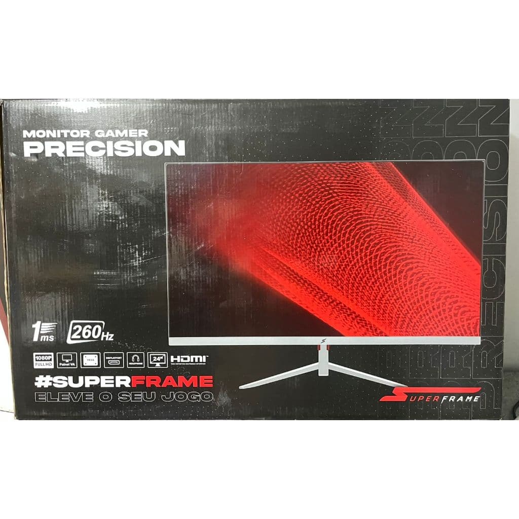 Monitor Gamer SuperFrame Precision 24” 260Hz – Desempenho Profissional para Jogos Competitivos! 🔥