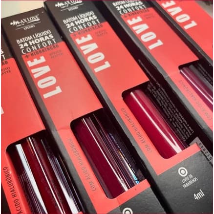 Batom Líquido Matte Max Love 24 Horas - Cor Intensa e Acabamento Matte