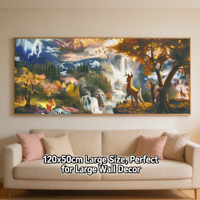DOBUR | Pintura Diamante 5D 120x50cm Pintura de Diamante 5D DIY Conjunto Completo, Pintura Com Diamante Redondo, Decoraç