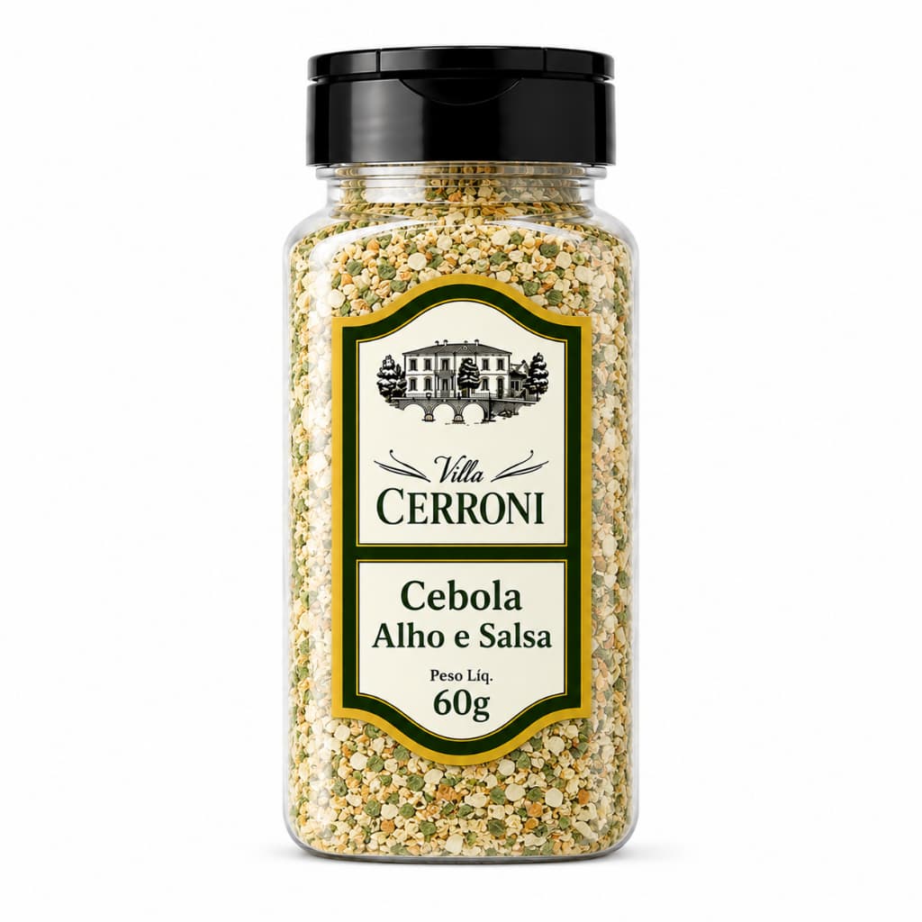 Tempero Cebola Alho e Salsa 60g Villa Cerroni Completo para Carnes e Receitas