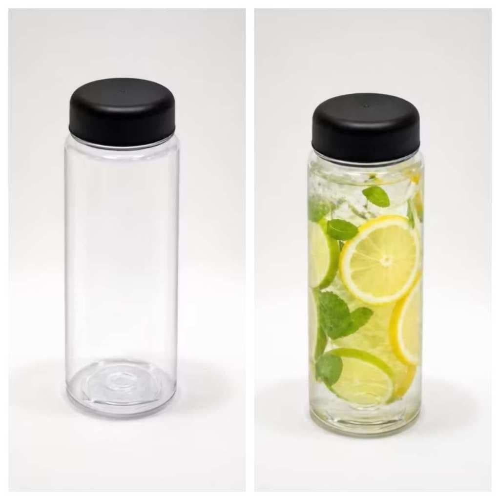 Garrafa Squeeze Copo Plástico 450ml Com Tampa Portátil