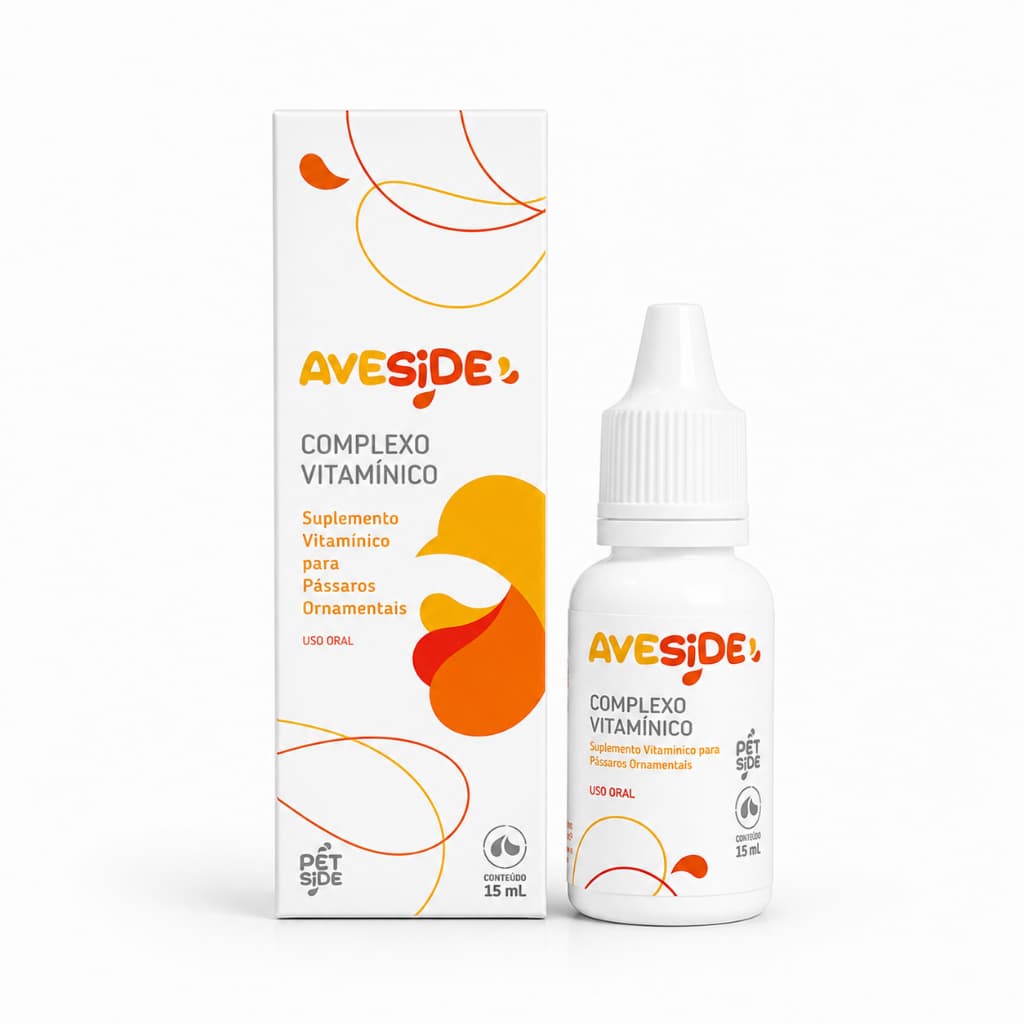 Suplemento Vitamina para Pássaros Aves Cálcio Reprodução Muda Vitamina E Peito Seco 15ml Passarinhos