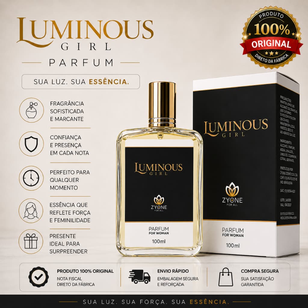 Perfume Feminino Girl Zyone Alta Fixação 25% de Essência Importada Parfum
