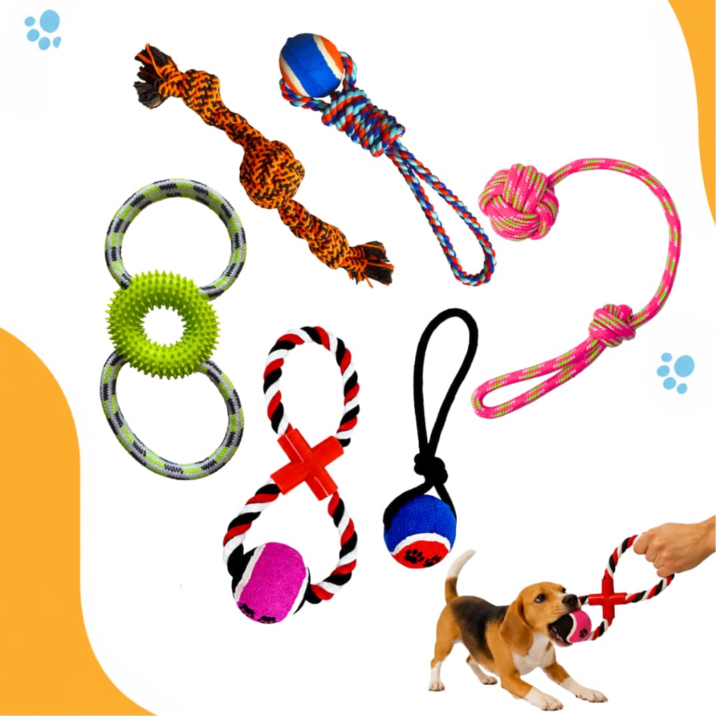Kit 5 Brinquedo Cachorro Cordas Sortidas para Cachorro Savana Pet - Sortida