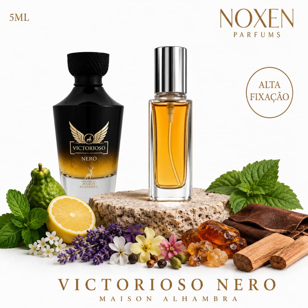 Perfume Masculino 5ml Premium Vidro Spray Victorioso Nero Elegante Importado
