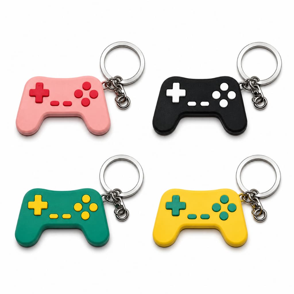 Kit 5/30 Chaveiros Controle Gamer 3D Console Video Game Lembrancinhas Presente Aniversário Festa Copa Brasil Geek Nerd