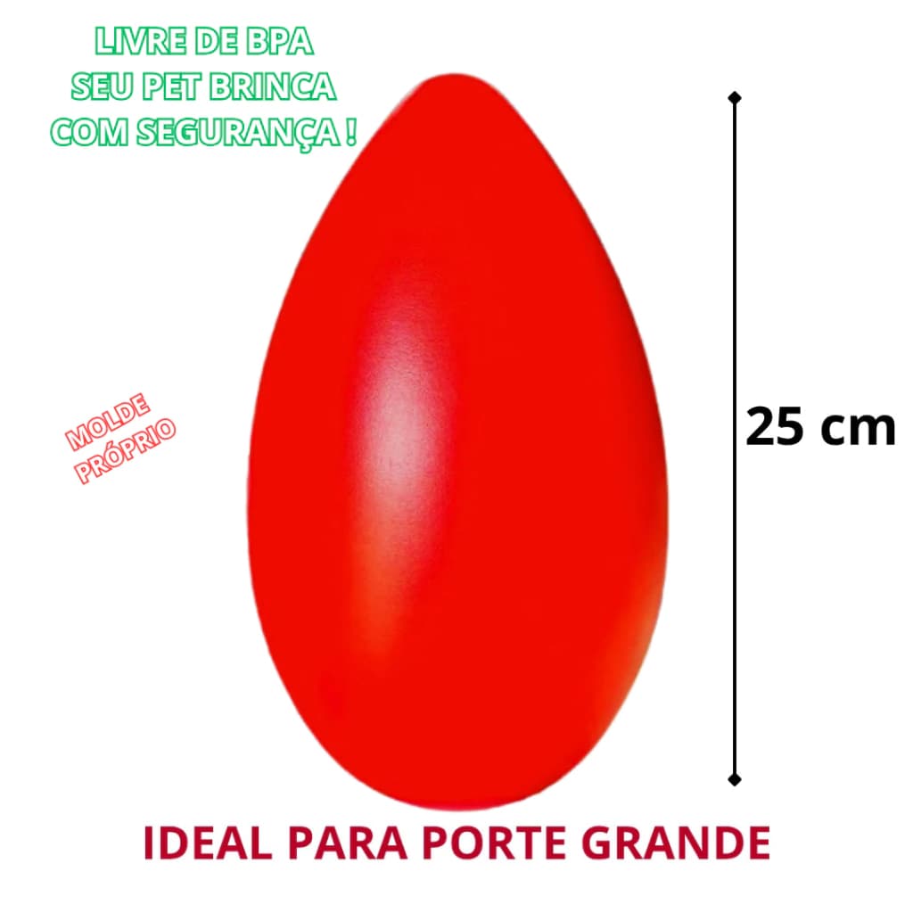 Brinquedo Interativo Mordedor Anti Stress Para Cachorro Ovo Fujão Porte Médio Pet