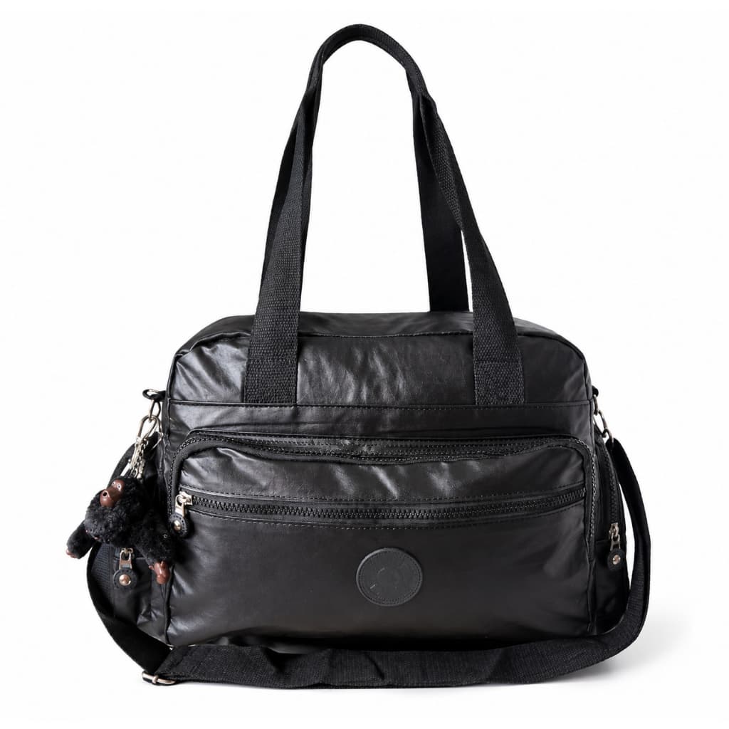 Bolsa Metalizada Academia Transversal Fitness Feminina Mala de Mão Faculdade Escola Notebook.