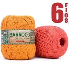 Barbante Barroco Maxcolor n°6 200 gramas Circulo| Linha Para Crochê | Novelo com 200gr