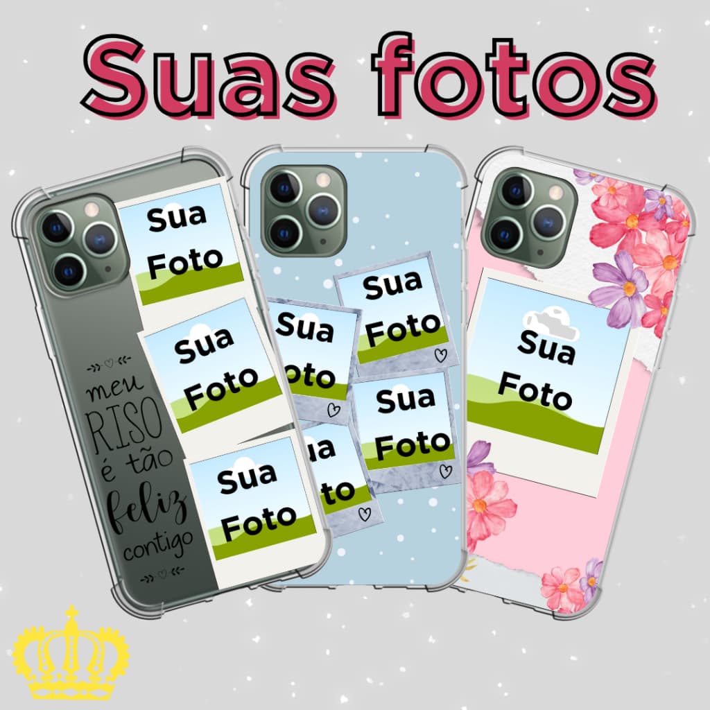 Capinha personalizada com suas fotos para todos os aparelhos Samsung/ Iphone/ Motorola/ Xiaomi/ LG