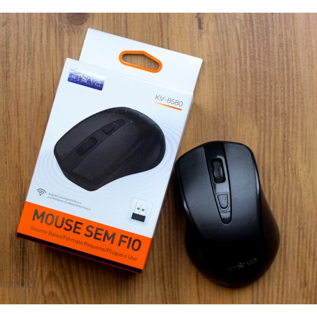 Mouse Sem Fio KV-8580 Ergonômico e Confortável