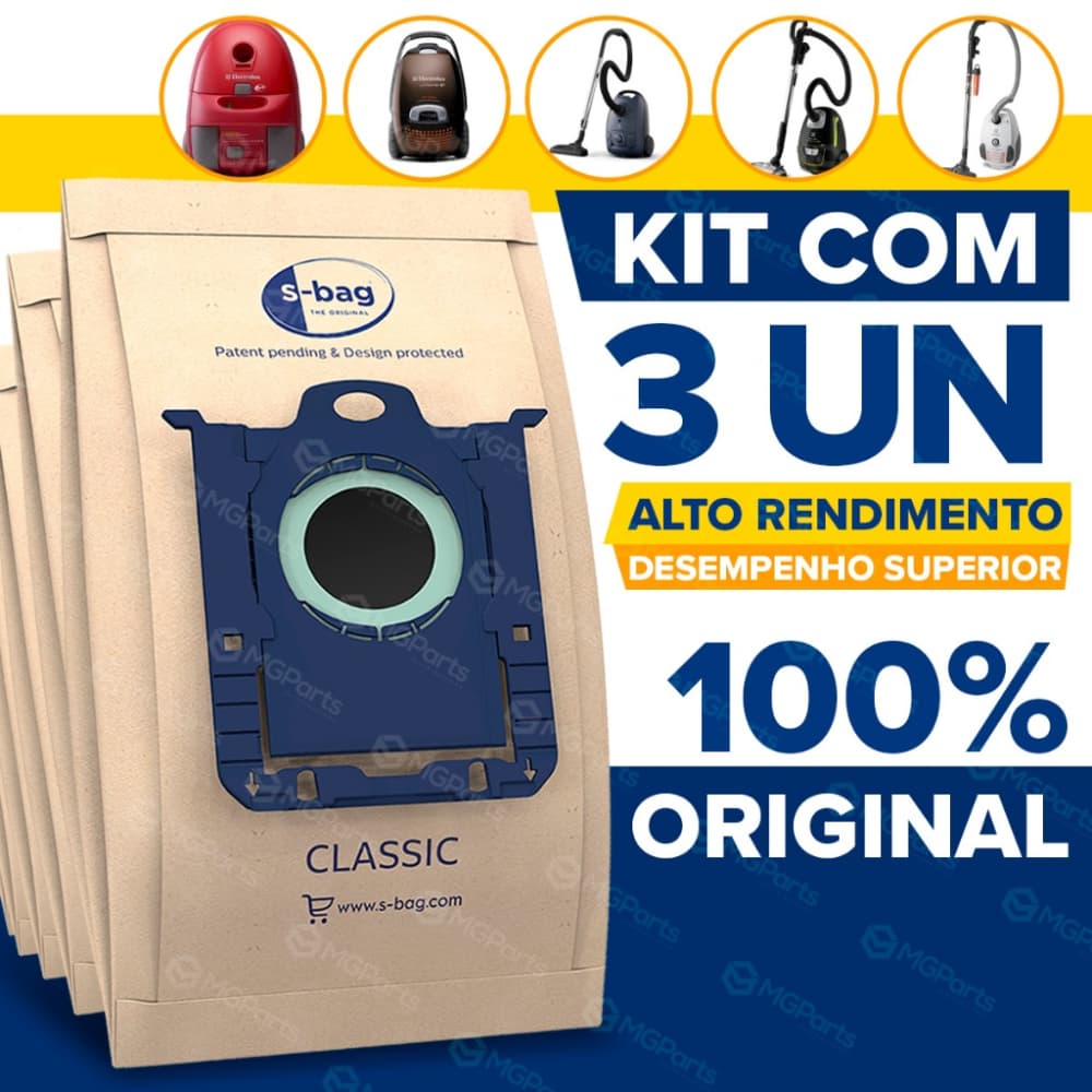 Sacos Descartáveis Aspirador Electrolux Original CLARIO CLASSIC SILENCER JETMAXX ULTRASILENCER ULTRAONE EQUIPT