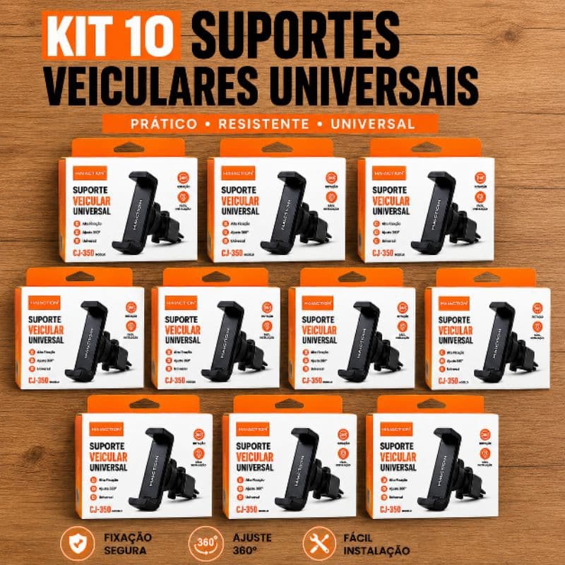 KIT 10 SUPORTE veicular para seu celular conectado na saida do ar condicionado do seu carro