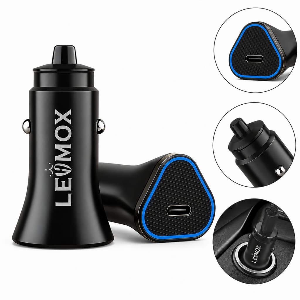 Carregador Veicular USB-C 20W para Carro Carga Rápida Original Lehmox