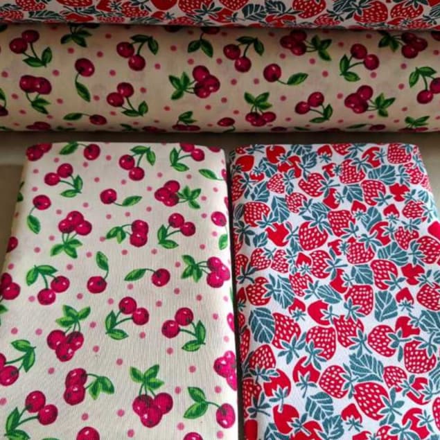 Kit 2 Tecidos Tricoline 100% Algodão 50cm x 1,50m Patchwork Costura Criativa Artesanato