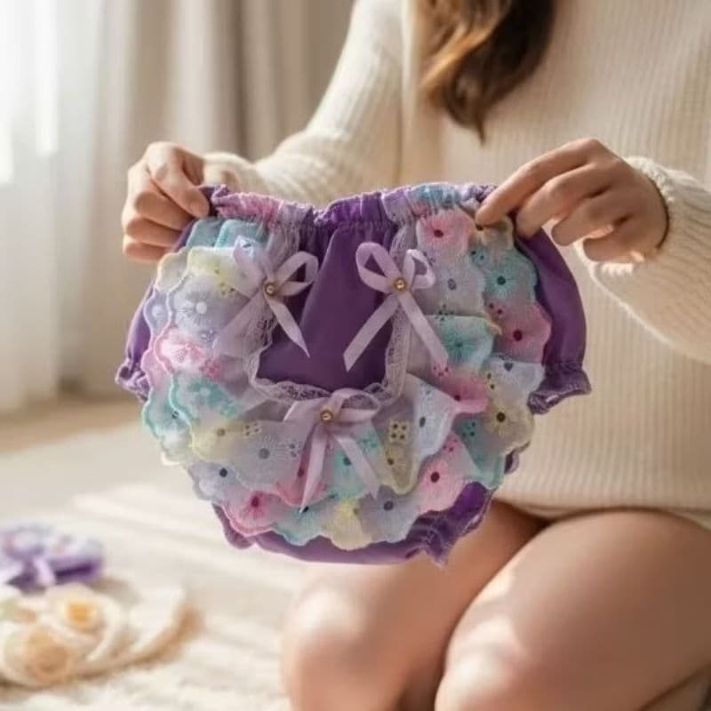 kit c/ 4 Calcinhas Infantil Tapa Fralda Bunda Rica Bebê Menina