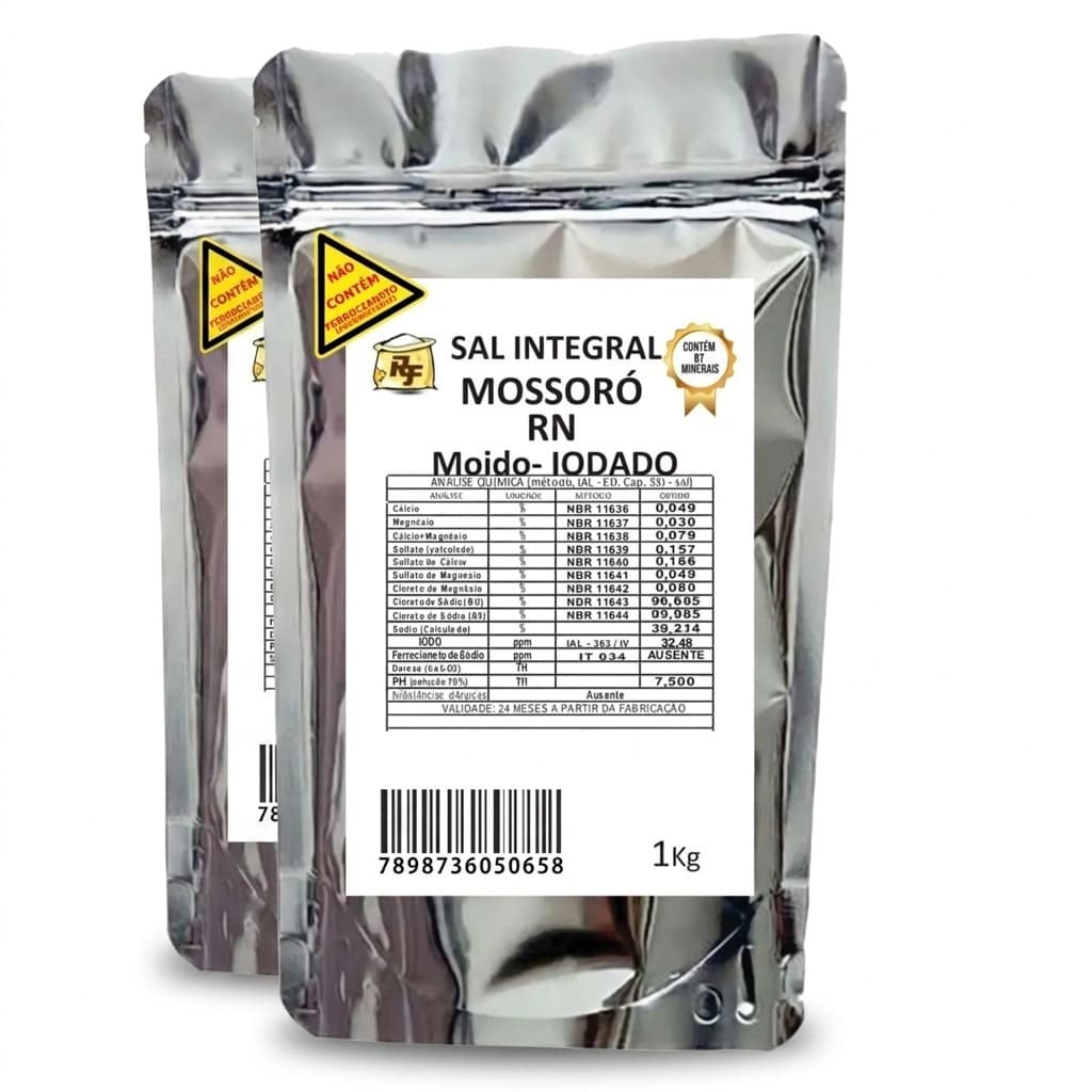 Sal Marinho  integral 100% Natural  Alta Pureza  Leve 2kg ( Pague 1 leve 2)