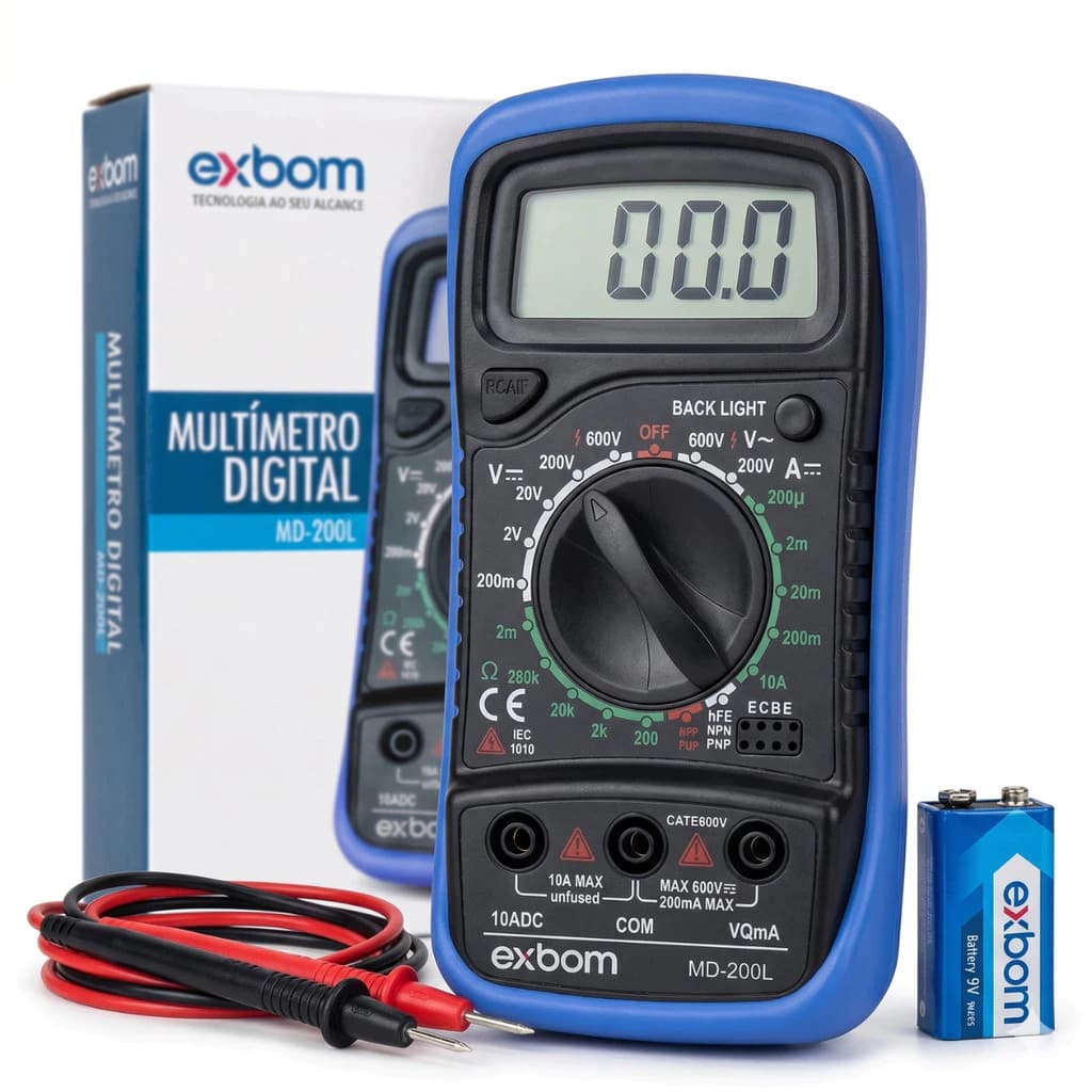 KIT Multímetro digital completo + estanho de solda 250g - O melhor KIT