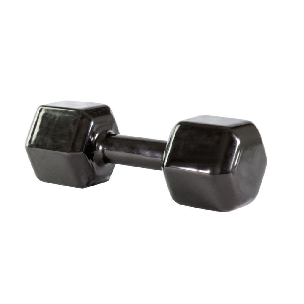 Halter Sextavado de Ferro Fundido Emborrachado Treino em Casa Academia 30kg