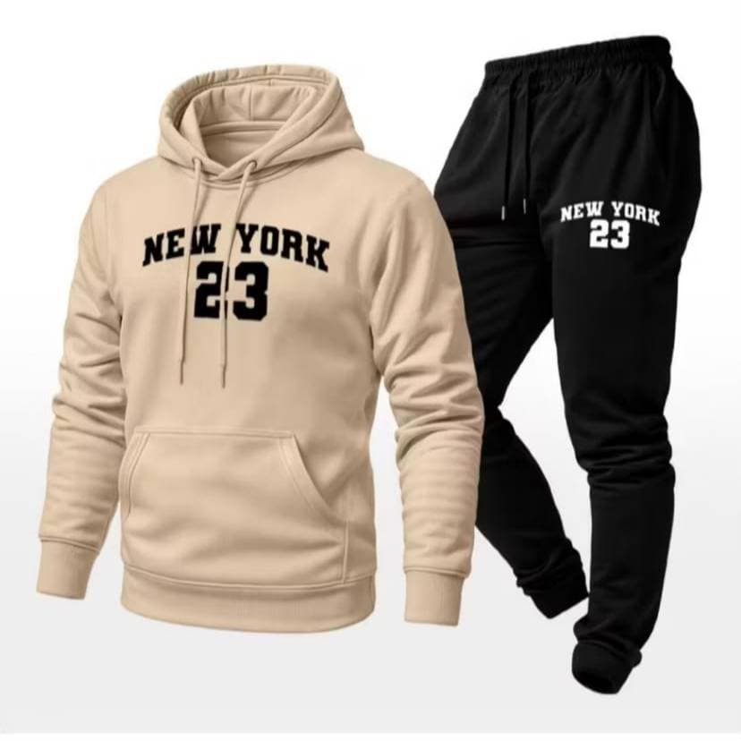Conjunto de Moletom Unissex New York  Confortável Moletom Canguru e Calça Jogger