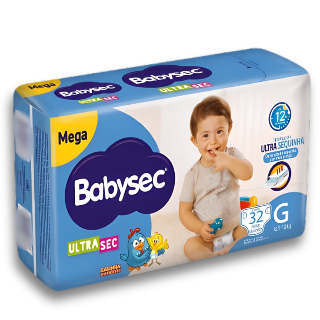 Fraldas Descartaveis Infantil babysec Ultrasec Mega - Tam G 32un