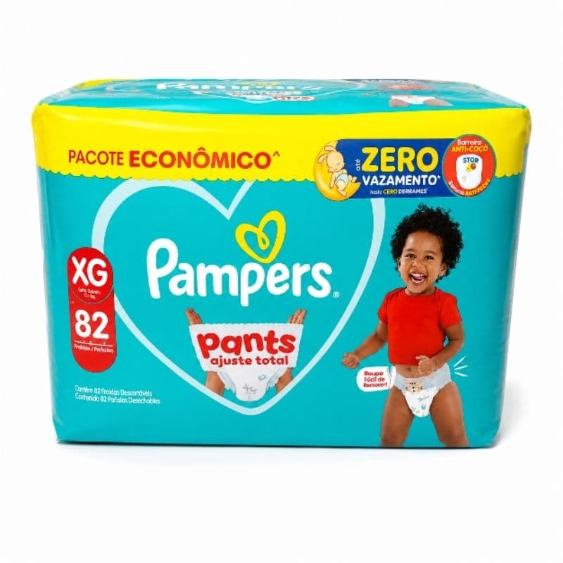 Fralda Pampers Pants XG Com 82 Unidades- Super Econômico