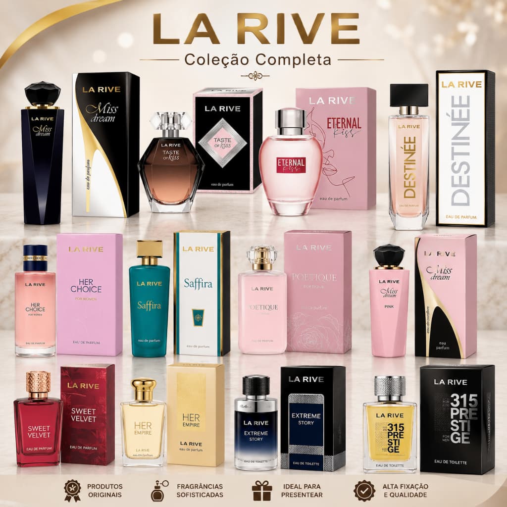 Perfume La Rive Original Importado Feminino e Masculino Eau de Parfum / Eau de Toilette – Diversas Fragrâncias