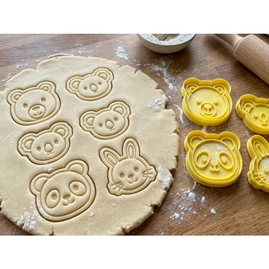 Kit com 4 Cortadores Animais | Biscoitos | Cookies | Pasta Americana | Massinha de Modelar
